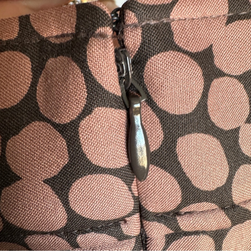 Ann Taylor LOFT Silk Blend Pebble Print Pencil Skirt - Brown/Black - Size 4 - Picture 7 of 10